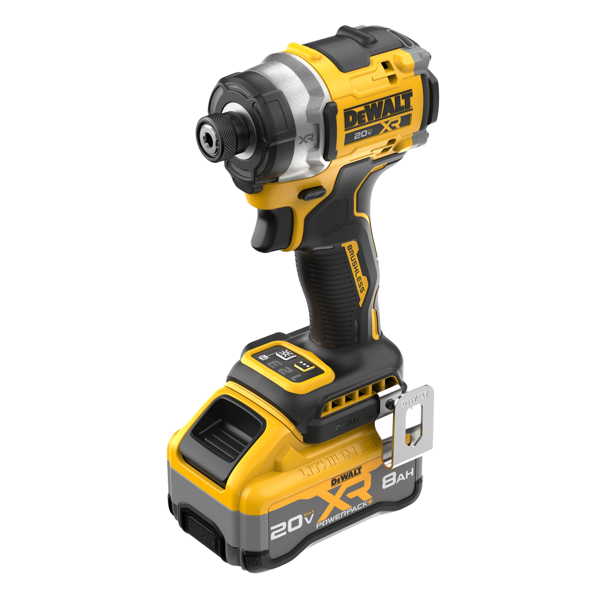 DEWALT 20V MAX* XR® 1/4 in. Brushless 3-Speed High Torque Impact Driver Kit w/XR POWERPACK™