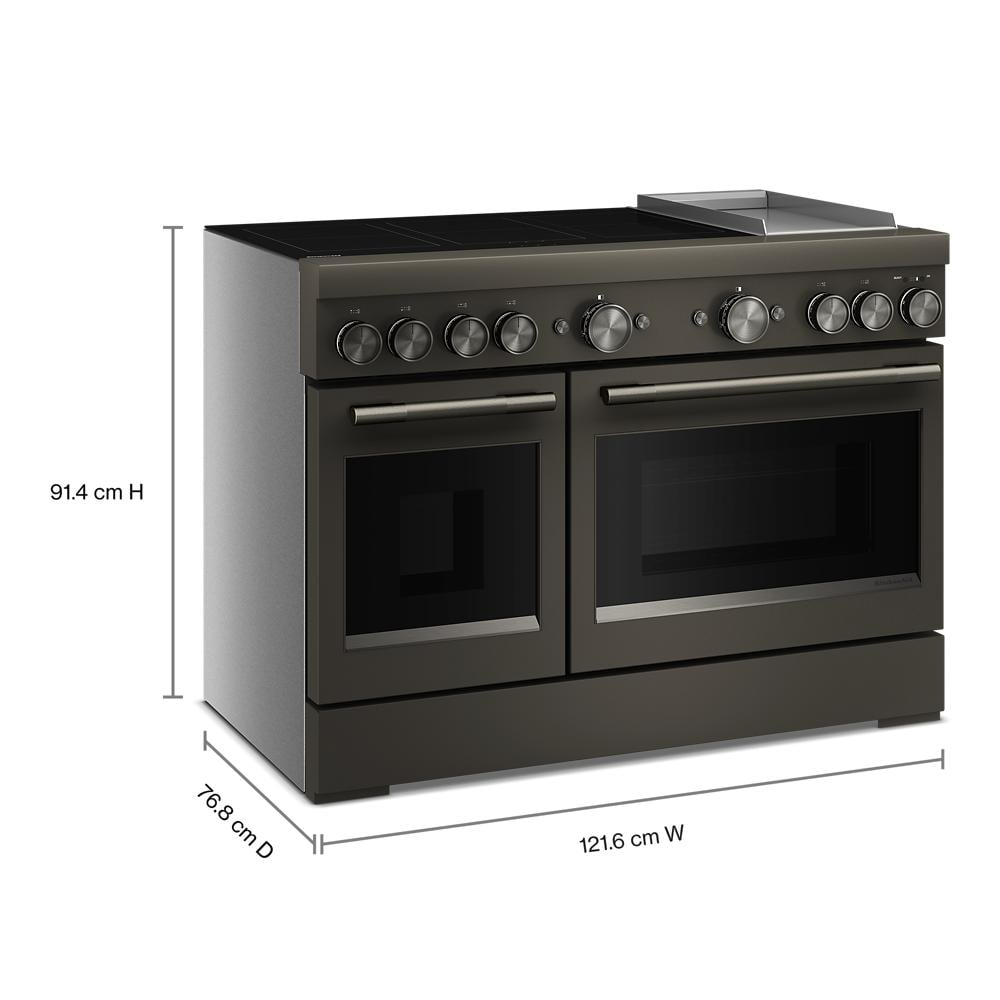 48-Inch 6-Element Induction Freestanding Commercial-Style Range with Griddle