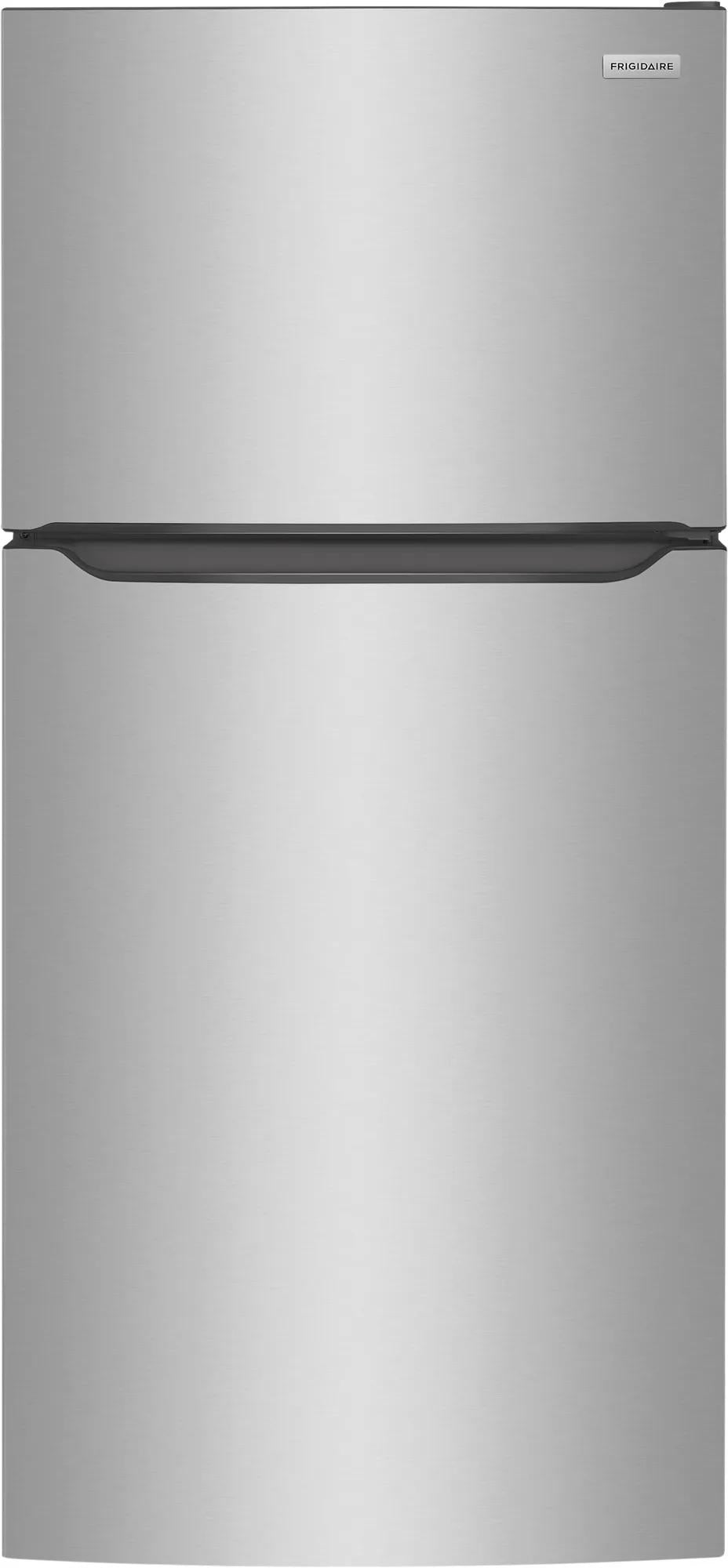 silver top freezer refrigerator with smooth front and recessed handle in refrigerators and appliances collection