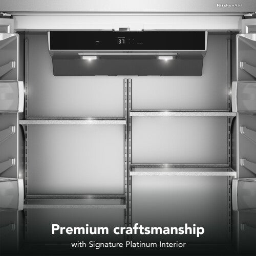 20.8 Cu. Ft. 36" Built-In French Door Bottom Mount Refrigerator with Platinum Interior
