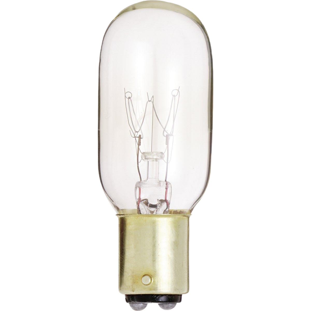 Clear tubular incandescent light bulb with bayonet base for lighting and electrical home improvement collections under $50