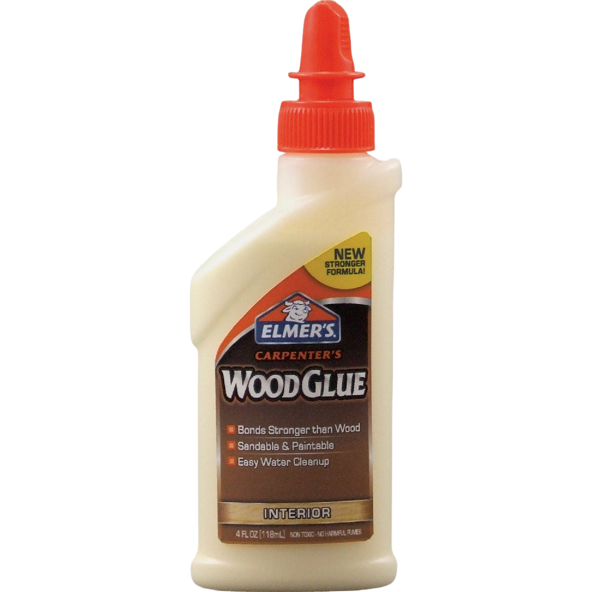 Elmer's Carpenter's Wood Glue 4 oz bottle with easy water cleanup, sandable and paintable for home improvement projects