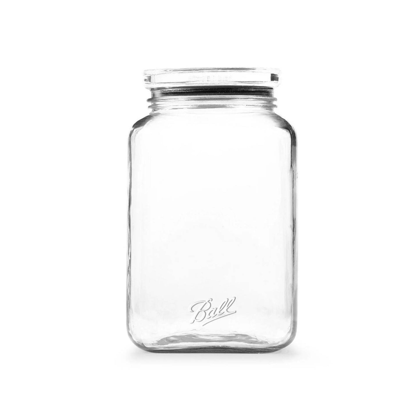 Clear glass jar with square shape and airtight lid for versatile kitchen storage and organization under $50 collection