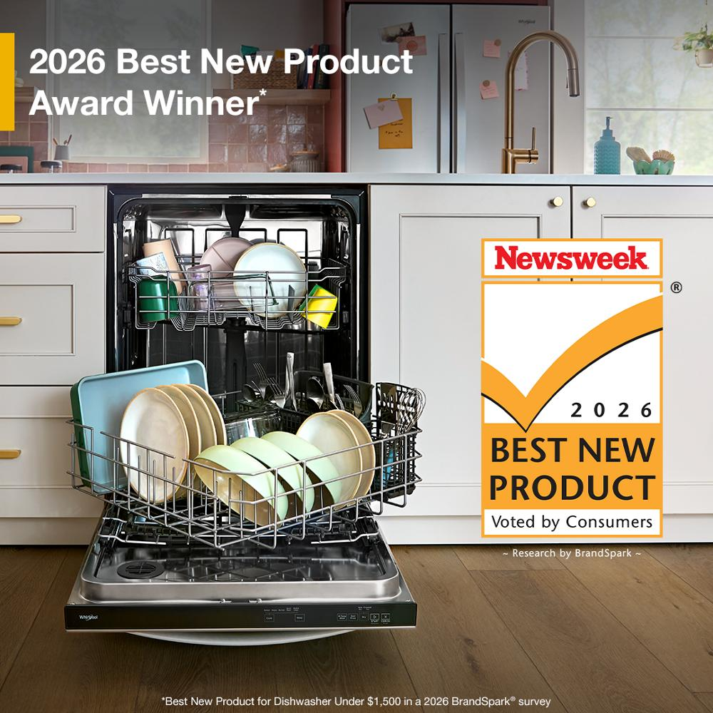 24" Stainless Steel Dishwasher with Spin&Load Rack and AI Intelligent Wash - 50 dBA