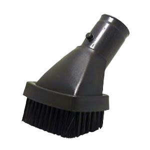 Black canister vacuum attachment with dense bristles designed for efficient dusting in home improvement tasks