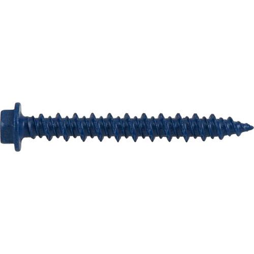 Blue hex washer-head concrete screw designed for secure fastening in hardware and home improvement projects under $50 collections
