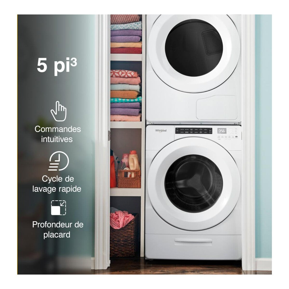 4.3 cu. ft. Closet-Depth Front Load Washer with Intuitive Controls