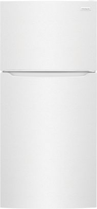 White garage-ready top freezer refrigerator with wire and glass shelving in Refrigerators and Appliances collections