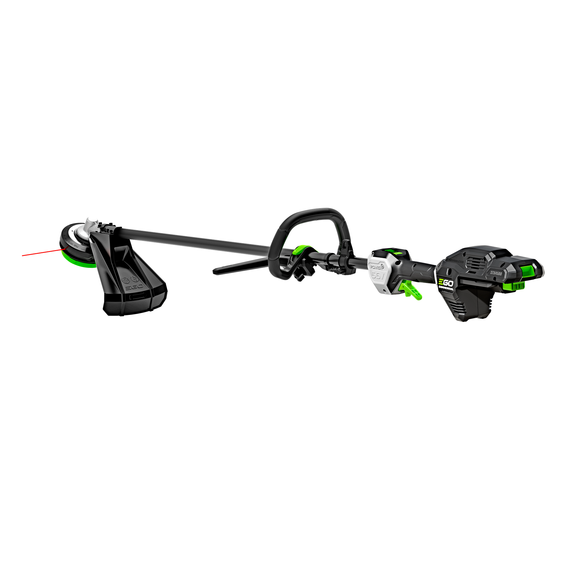 Commercial green and black string trimmer with 17.5-inch cutting path for outdoor power equipment and lawn maintenance tools