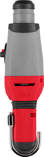 Compact rotary hammer in red and gray with SDS Plus chuck for versatile drilling in tools and home improvement tasks