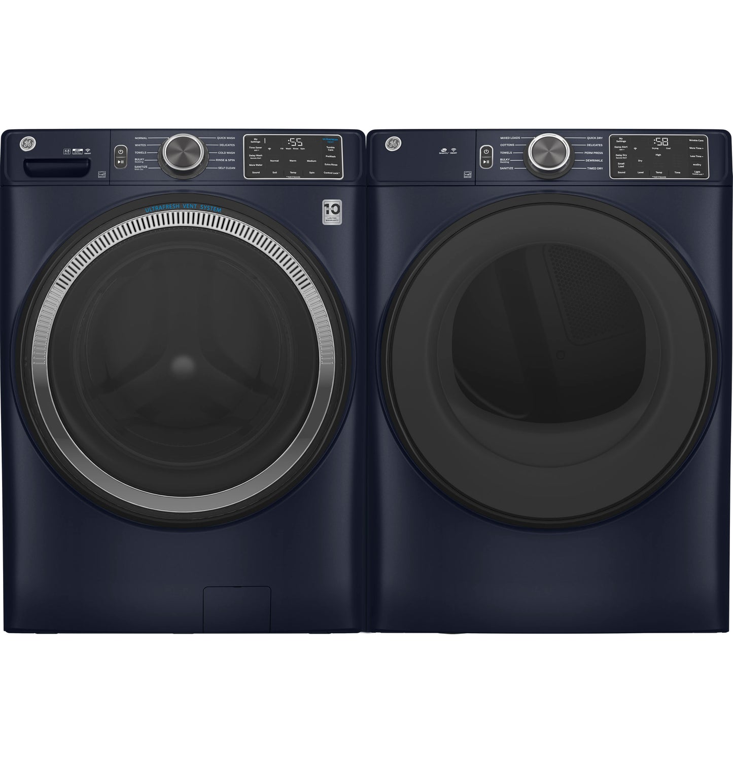 GE® ENERGY STAR® 4.8 cu. ft. Capacity Smart Front Load  Washer with UltraFresh Vent System with OdorBlock™ and Sanitize w/Oxi
