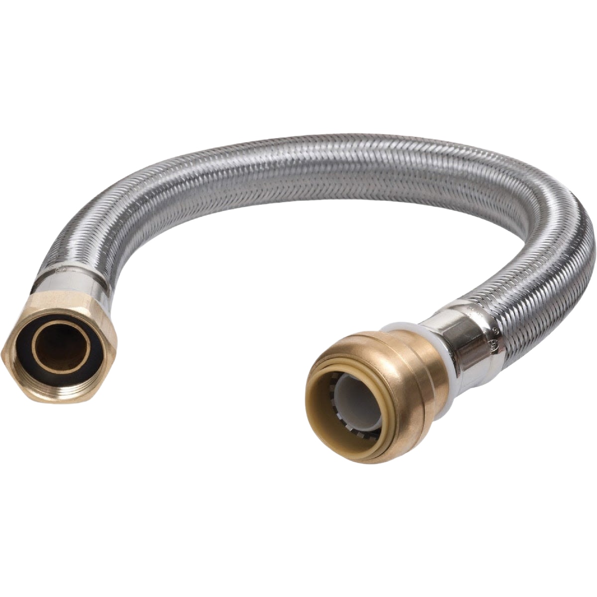 Flexible stainless steel water heater connector with brass fittings for plumbing and pipes & fittings collections under $50