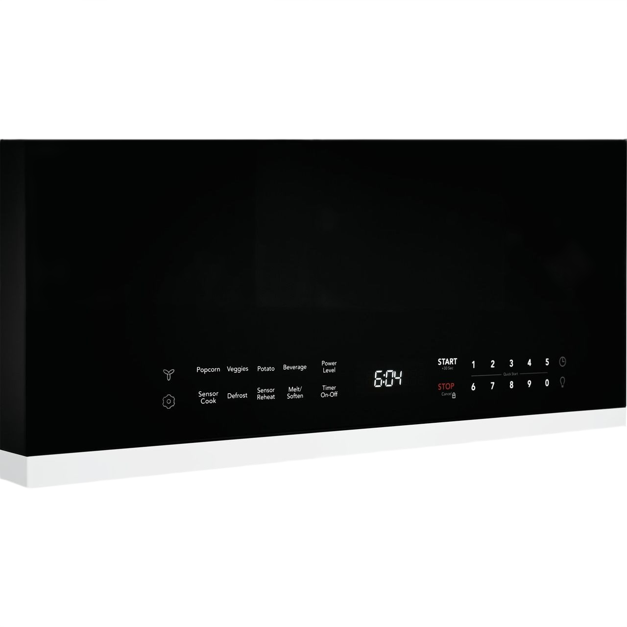 Black over-the-range microwave with digital display and touch control panel from Over the Range Microwaves collection