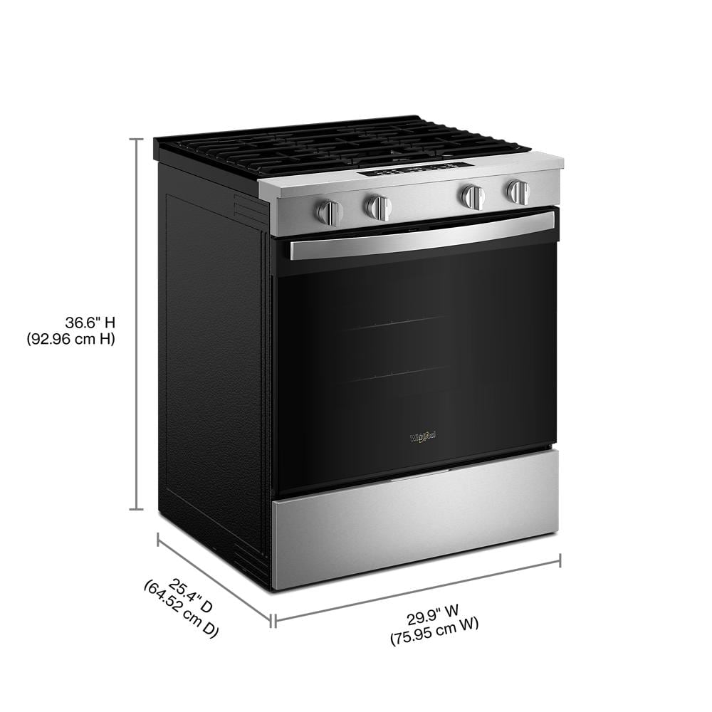 30-inch Gas Smart Range with Air Cooking Technology and Steam Clean