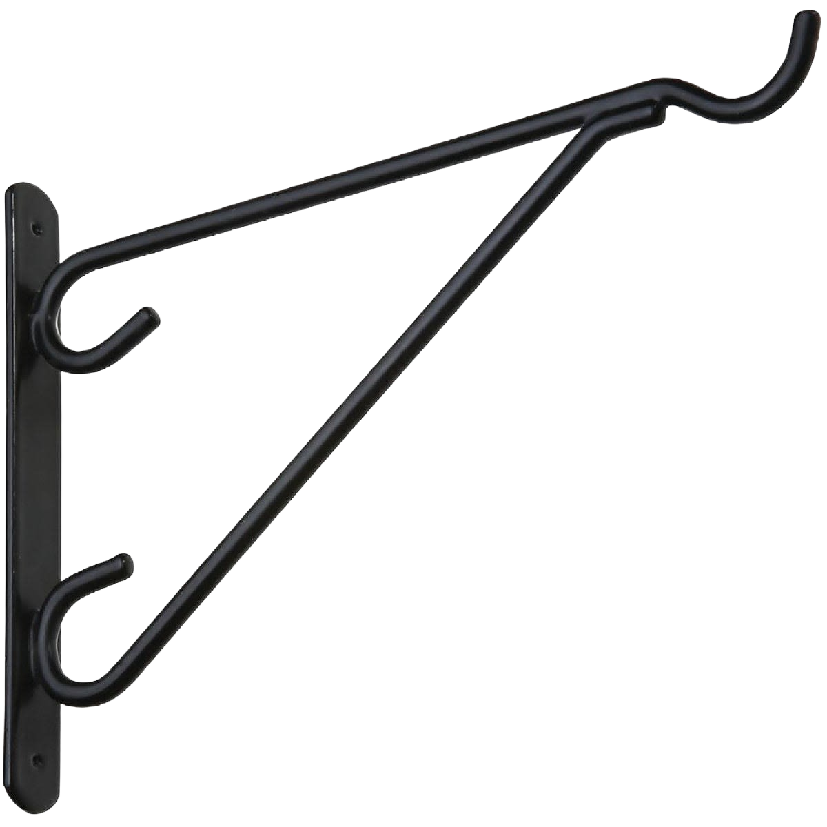 Black vinyl-coated steel plant hanger bracket with multiple hooks for lawn and garden use under $50 collection