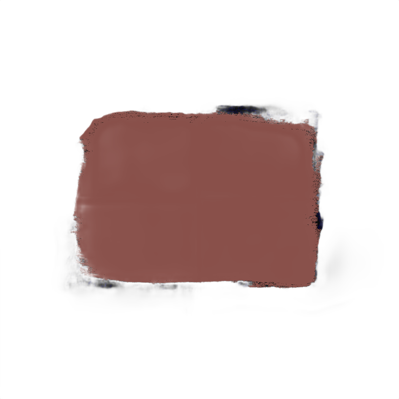 Swatch of dark brick red acrylic latex paint sample for specialty paint and home improvement supplies collections