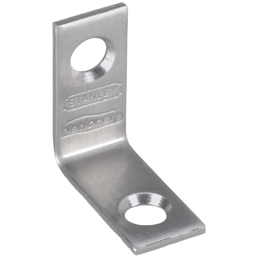 Stainless steel corner brace with two screw holes for furniture and building hardware support in home improvement tools collection