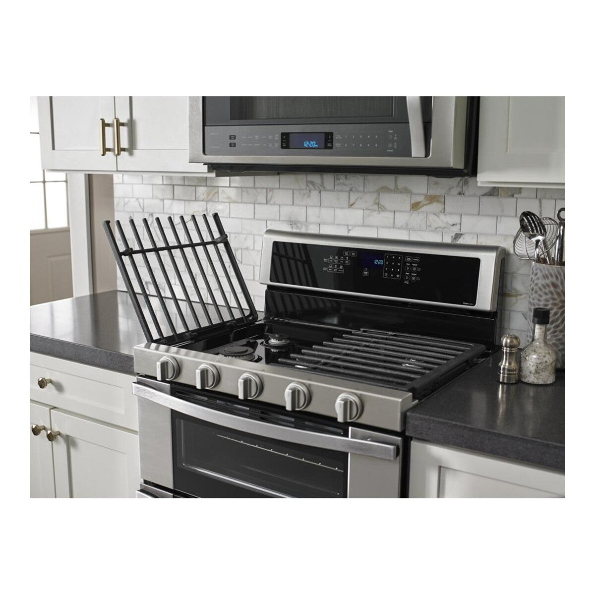 6.0 Cu. Ft. Gas Double Oven Range with EZ-2-Lift™ Hinged Grates