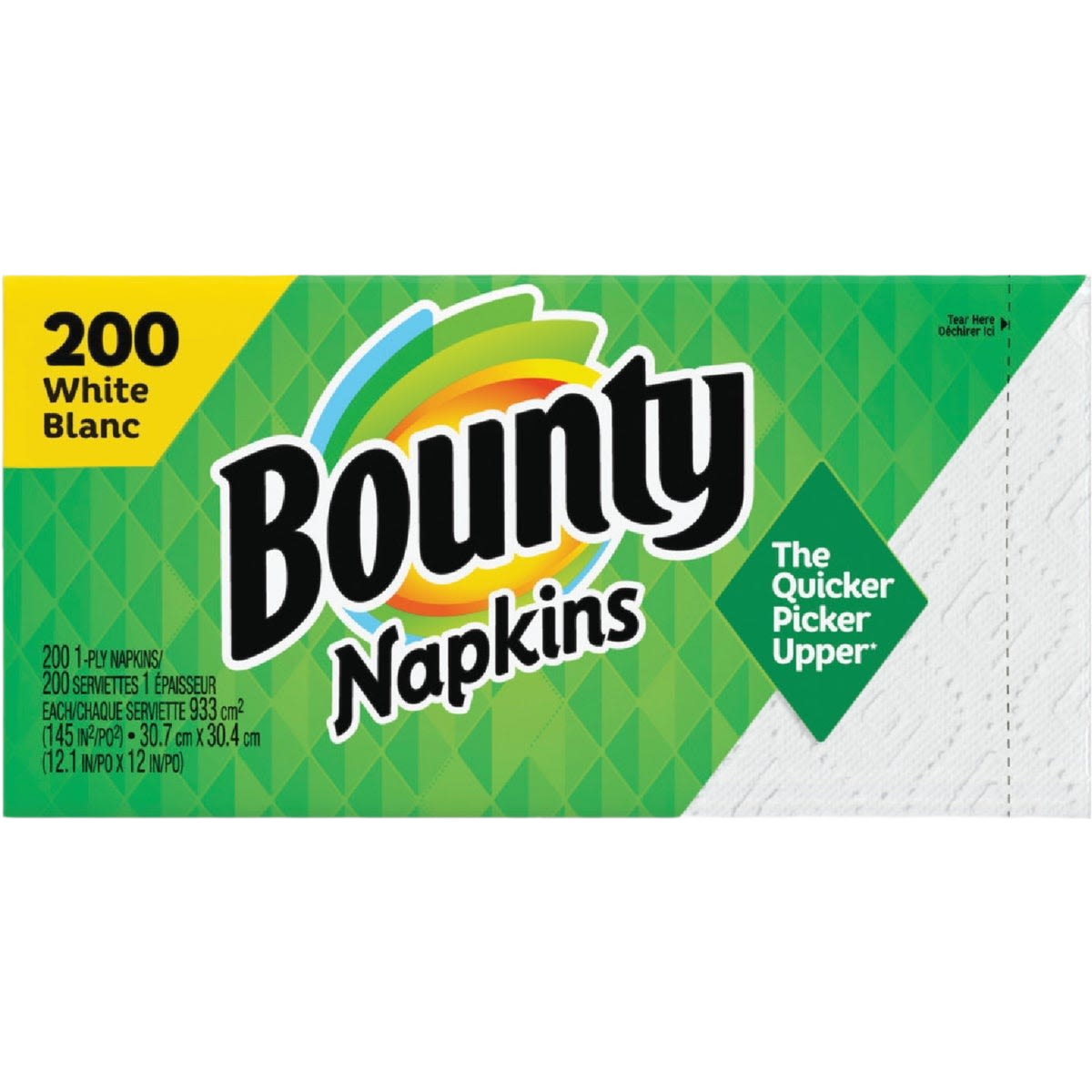 Package of 200 white quilted paper napkins designed for absorbency and strength, ideal for kitchenware and everyday use under $50