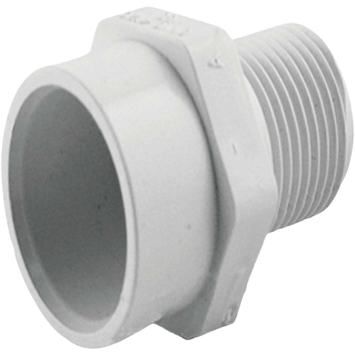 White PVC reducing male adapter for cold water plumbing in Pipes & Fittings and Under $50 collections