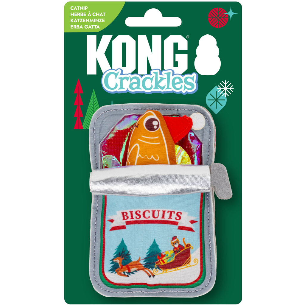 KONG Crackles Sardine Catnip Christmas Cat Toy
