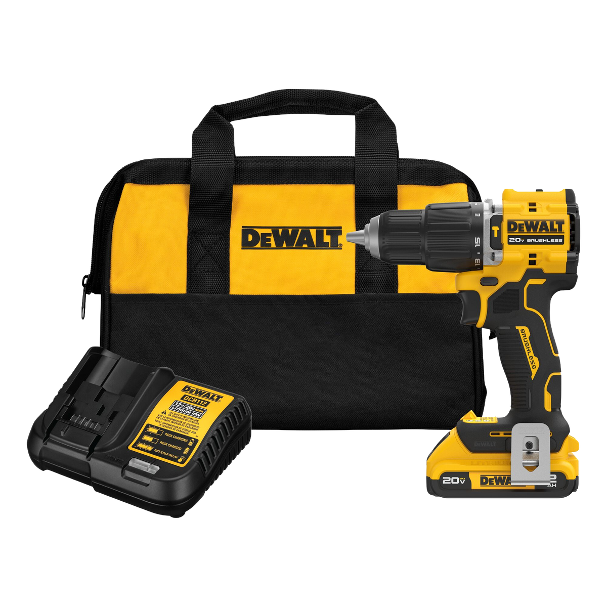 DEWALT ATOMIC COMPACT SERIES™ 20V MAX* Brushless Cordless 1/2" Hammer Drill Kit