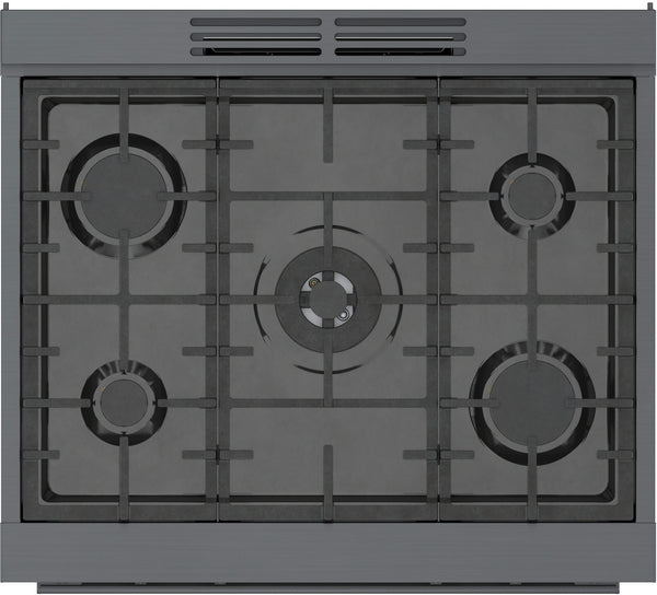 800 Series, Dual Fuel Freestanding Range, 30'', Black Stainless Steel