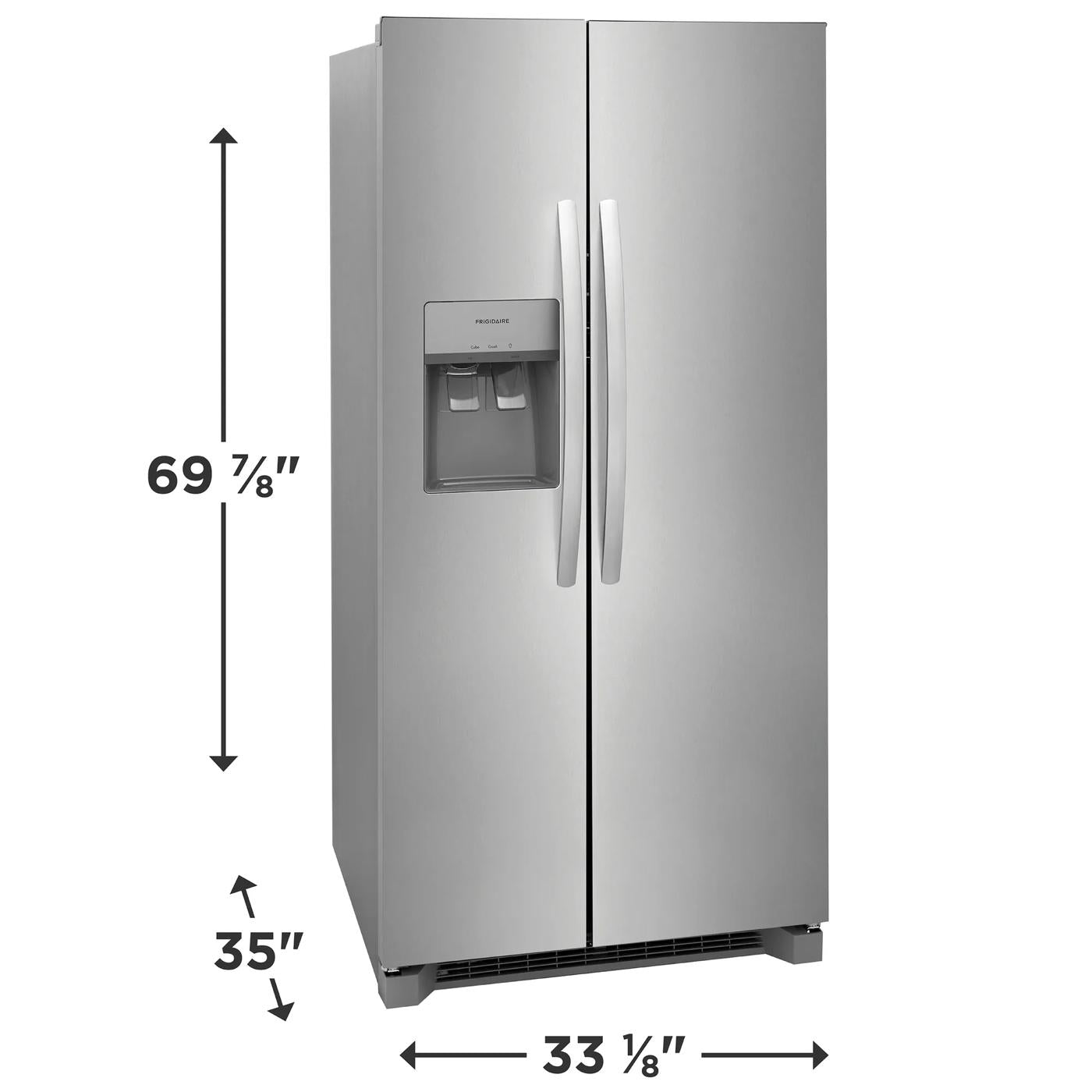 22 Cu. Ft. 33" Standard Depth Side by Side Refrigerator