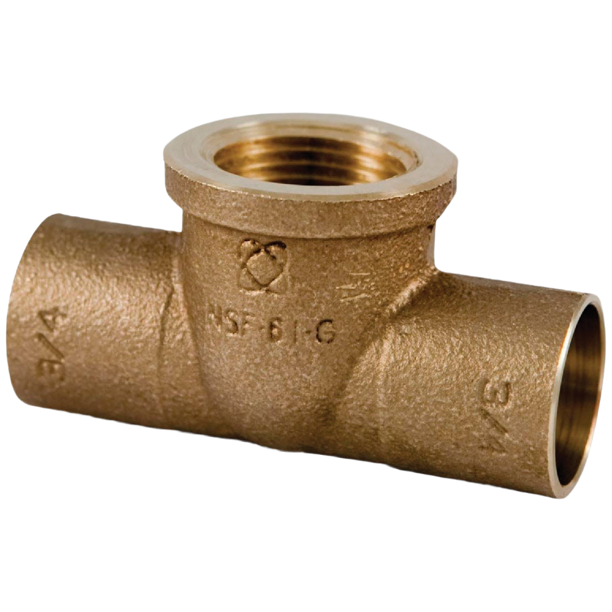 Reducing copper tee fitting with low lead brass construction for plumbing and copper pipe applications under $50 collection