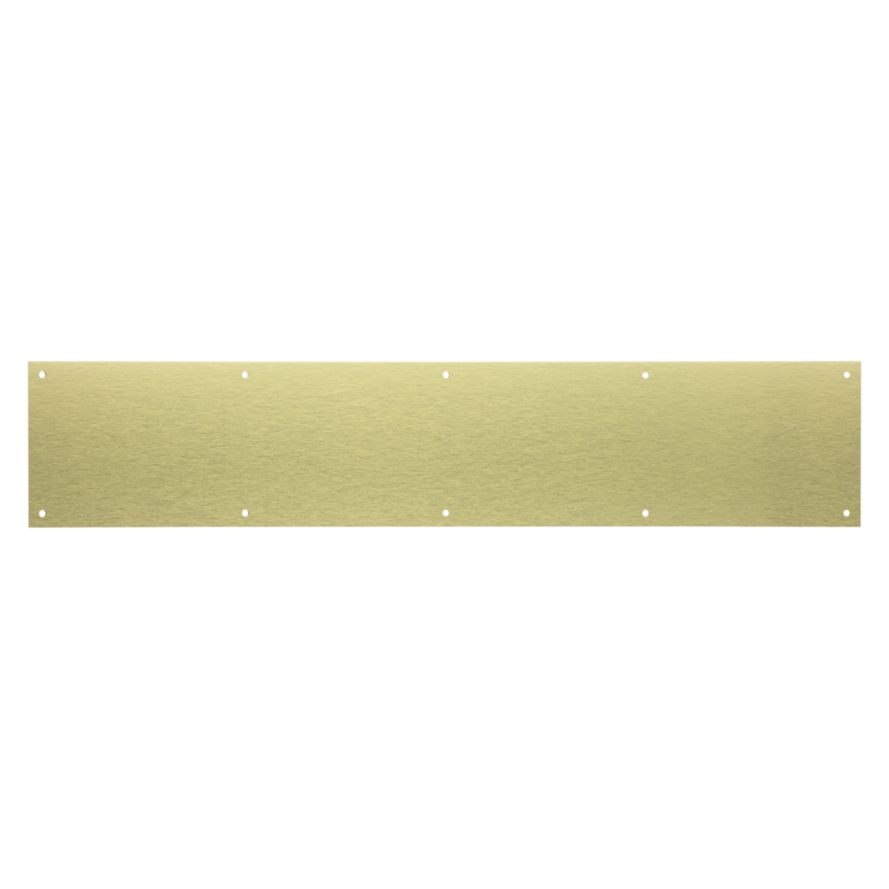 Brushed gold aluminum kickplate with anodized finish for door protection in door accessories under $100 collection