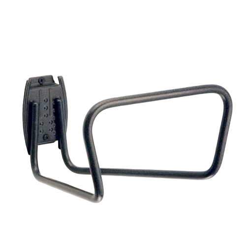 Matte black granite-finished metal loop hook for organizing tools and home improvement storage solutions