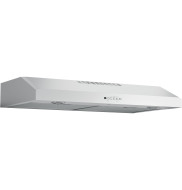 Stainless steel under cabinet range hood vent for kitchen appliances and home improvement use.