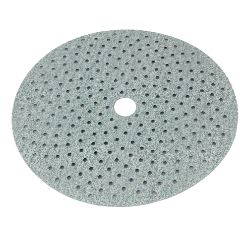 Circular abrasive disc with multi-hole design for enhanced dust extraction in power tool accessories and abrasives collections