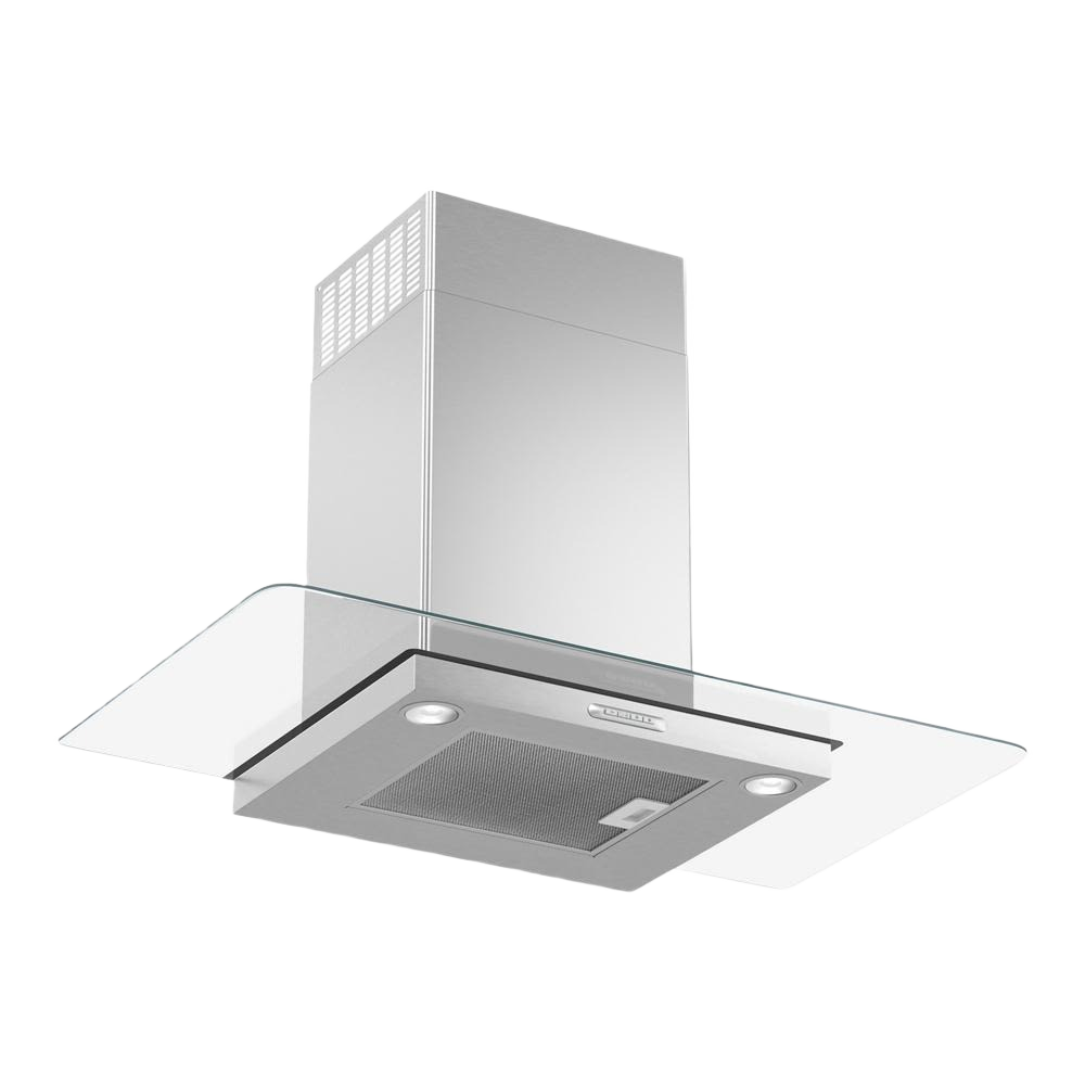 36-inch stainless steel range hood with glass canopy, LED lighting, and grease filter in Over the Range Hoods collection