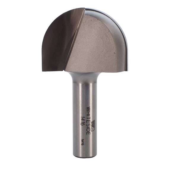 Round nose router bit with carbide cutting edge for woodworking in tool accessories and power tool collections