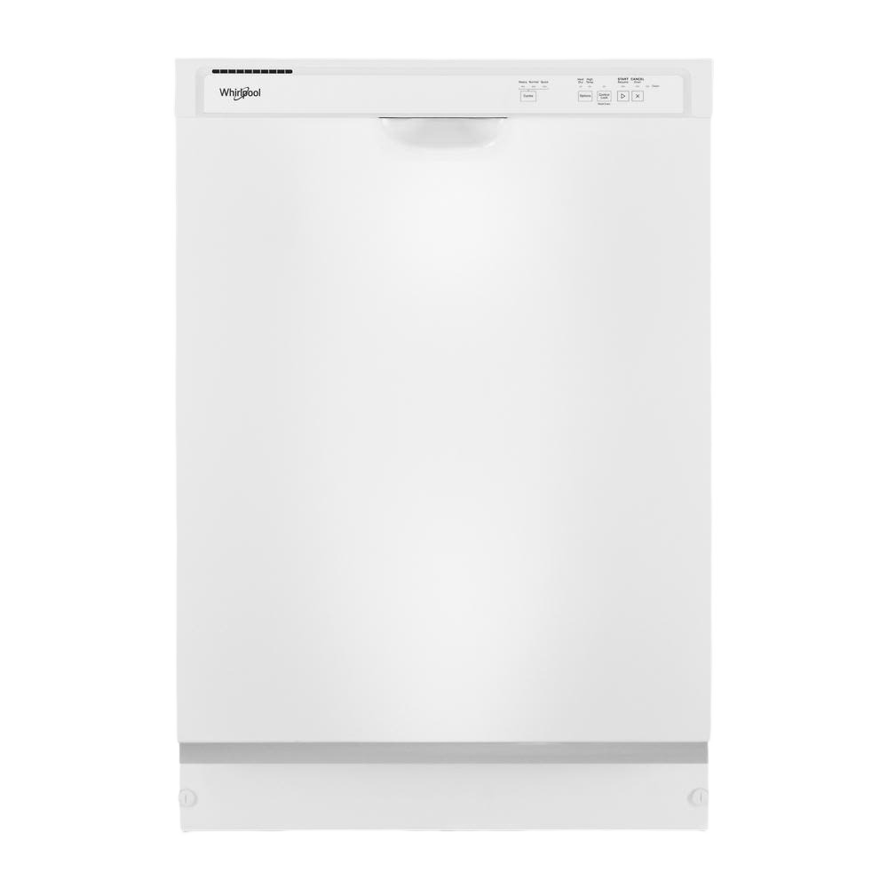 white built-in dishwasher with control panel and energy efficient quiet operation for kitchen appliances