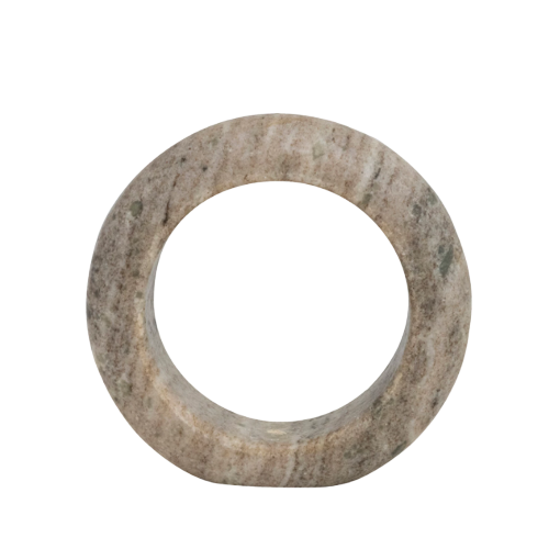 Round marble incense holder with natural stone pattern and smooth finish for home decor and relaxation rituals