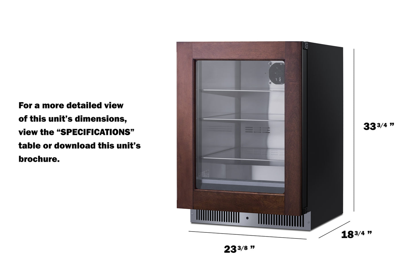 24" Wide Built-In Beverage Center (Panel Not Included)