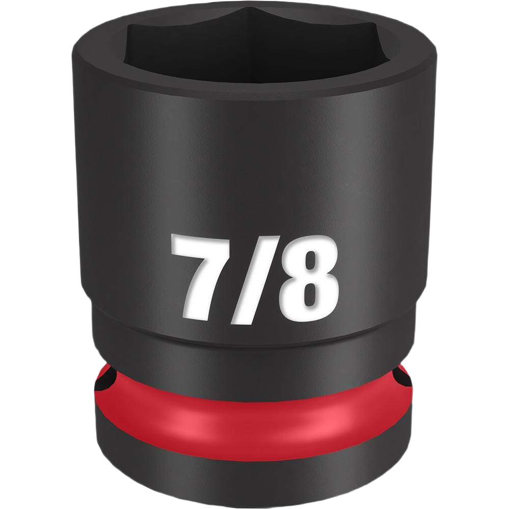 Impact-duty 7/8 inch 6-point socket with 1/2 inch drive, forged steel for heavy-duty tools and home improvement projects