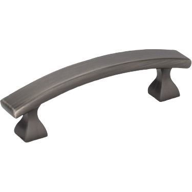 Brushed pewter square cabinet pull with 3-inch center-to-center holes for hardware and furniture accessories under $50 collections