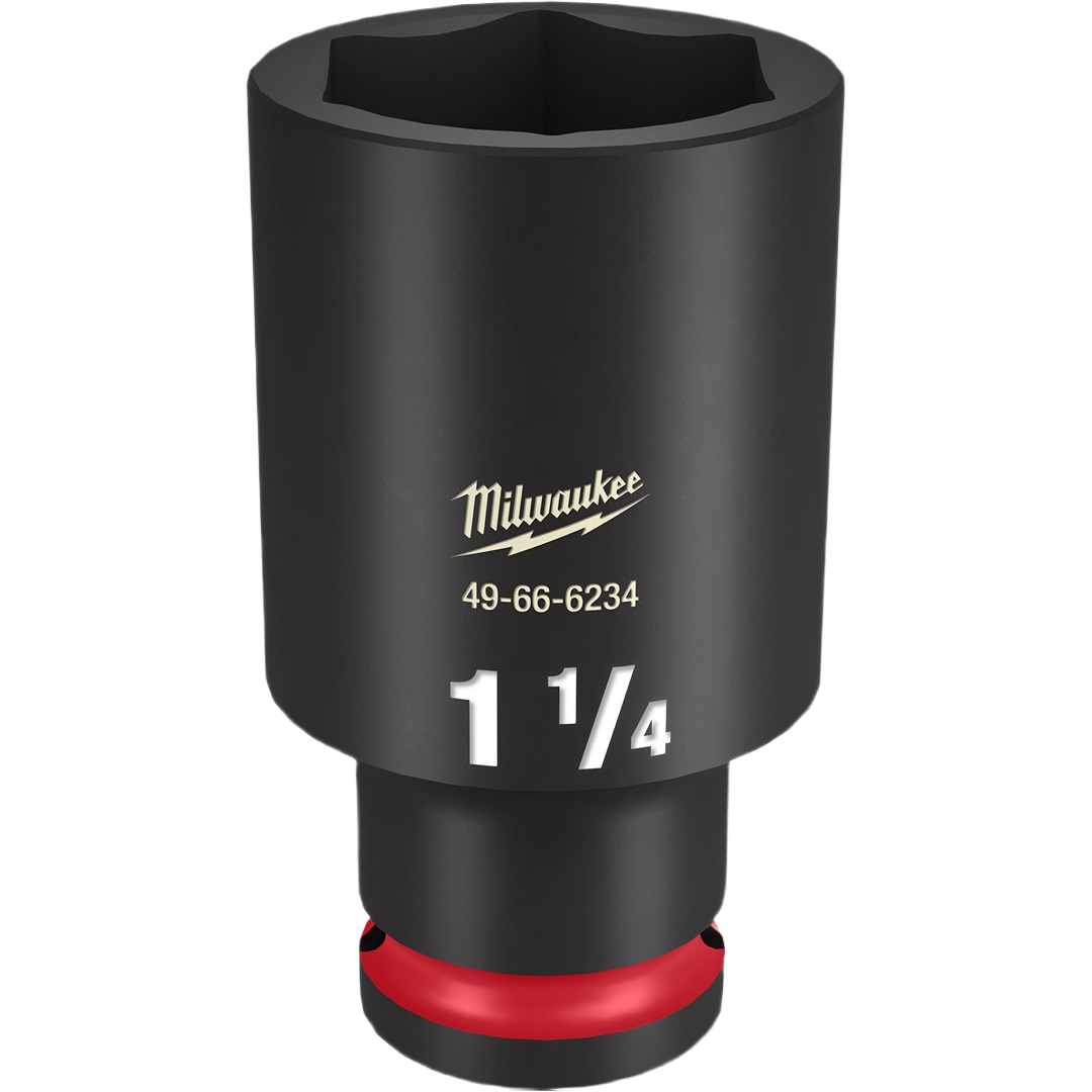 Black high-strength forged steel socket with 6-point hex design, ideal for hand tools and home improvement projects