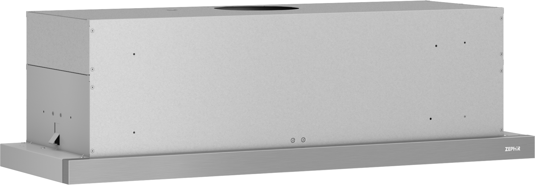 Stainless steel under cabinet range hood with retractable visor and built-in LED lighting from kitchen appliances collection