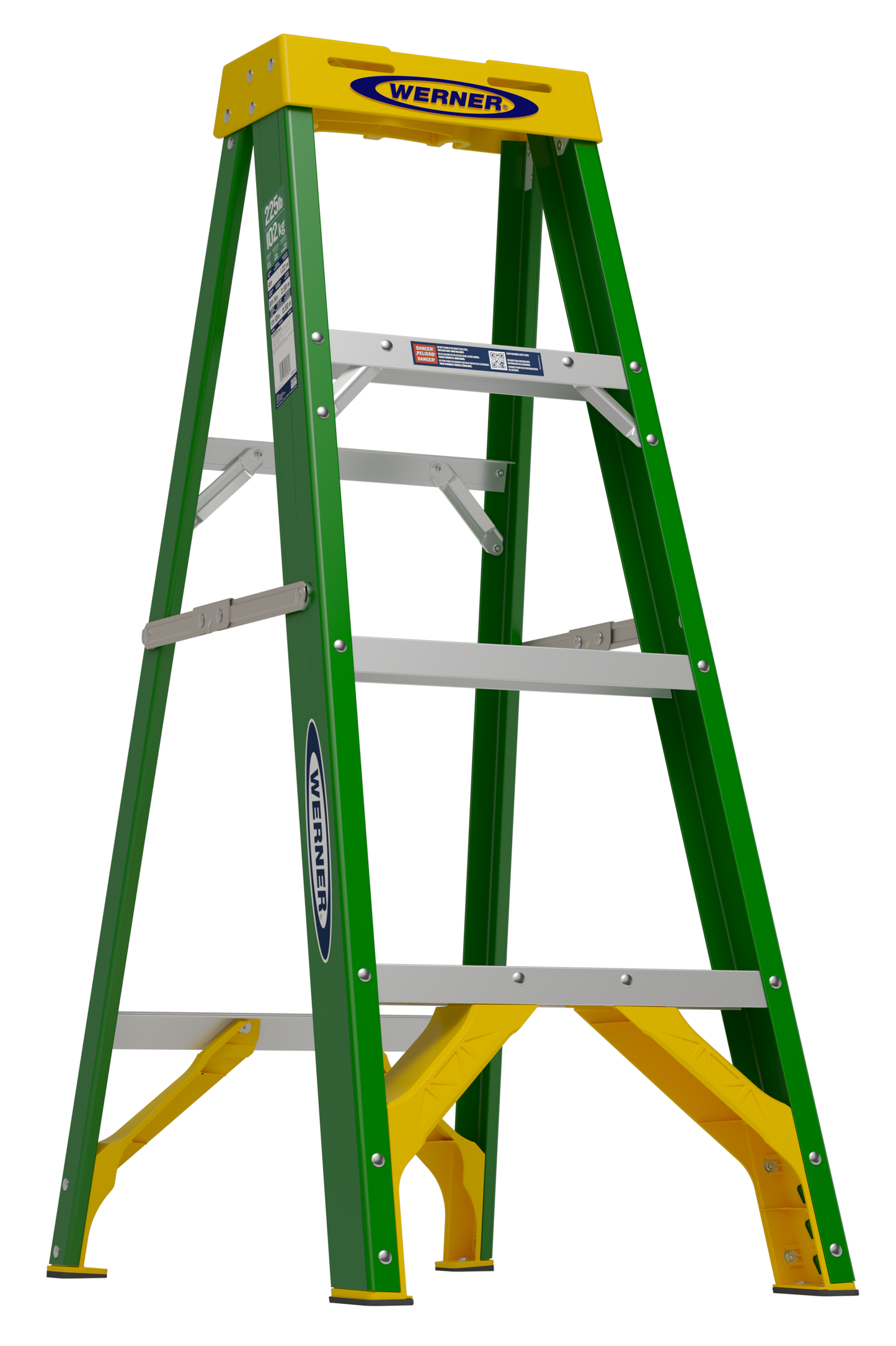 Werner 4 ft. Fiberglass Type II Step Ladder, 225 Lb. Capacity