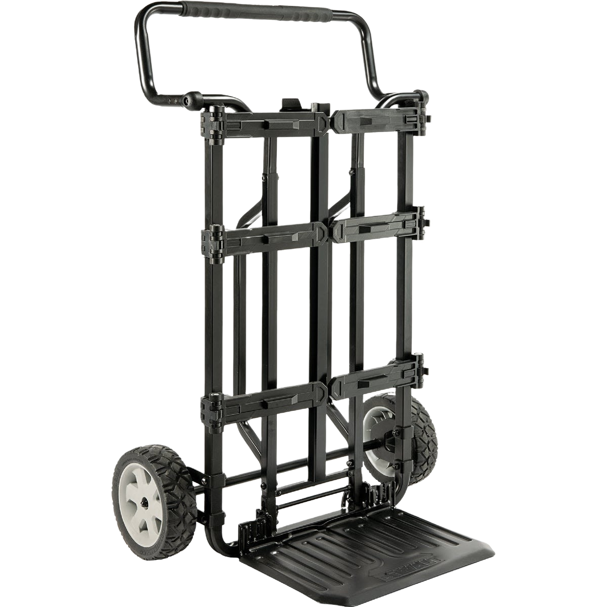 Heavy-duty black rolling carrier designed for transporting ToughSystem® tool storage cases on job sites.