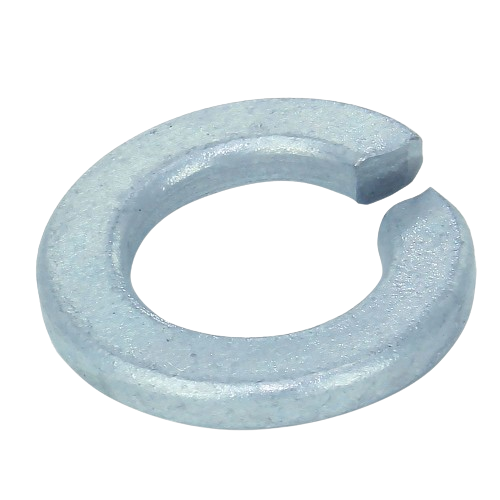 Galvanized steel lock washer with split design for secure fastening in home improvement and tool applications