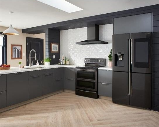 36" 500 CFM Black Stainless Steel Chimney Range Hood