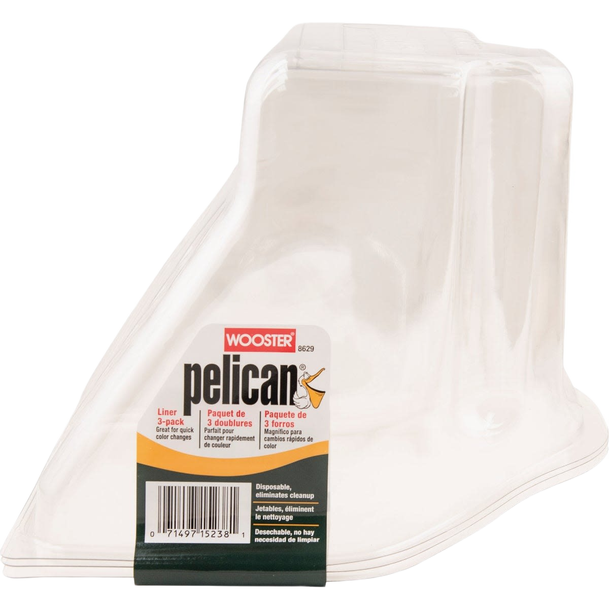 Clear disposable liner designed to fit one quart pails for easy cleanup in painting and home improvement tasks