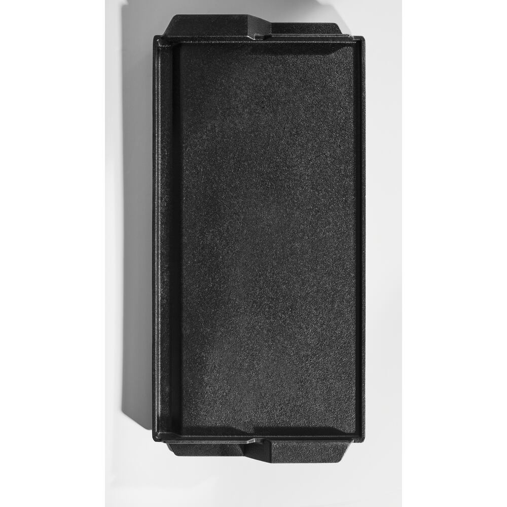 Rectangular black cast iron griddle accessory for use with ranges from Kitchen & Kitchenware collections