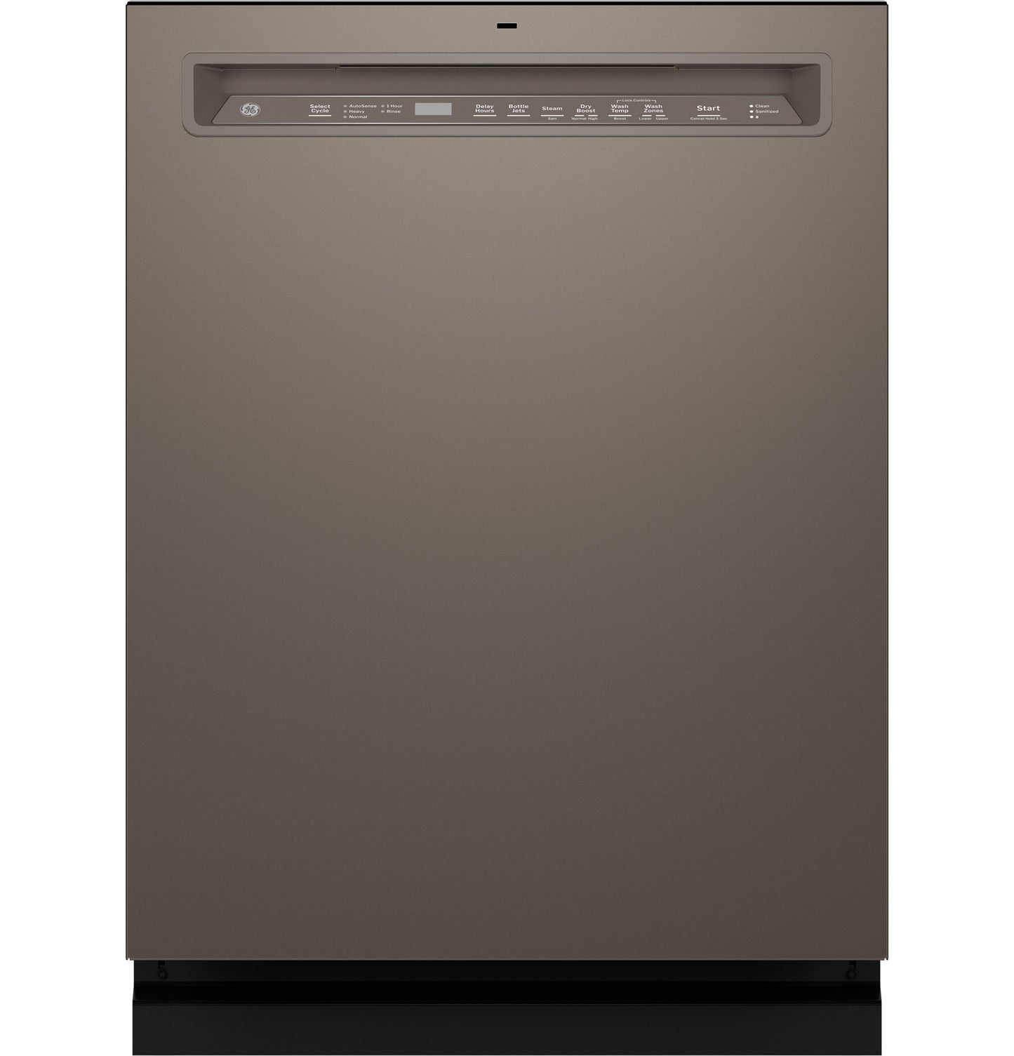 Front control dishwasher in matte finish with stainless steel interior and sanitize cycle in dishwashers collection