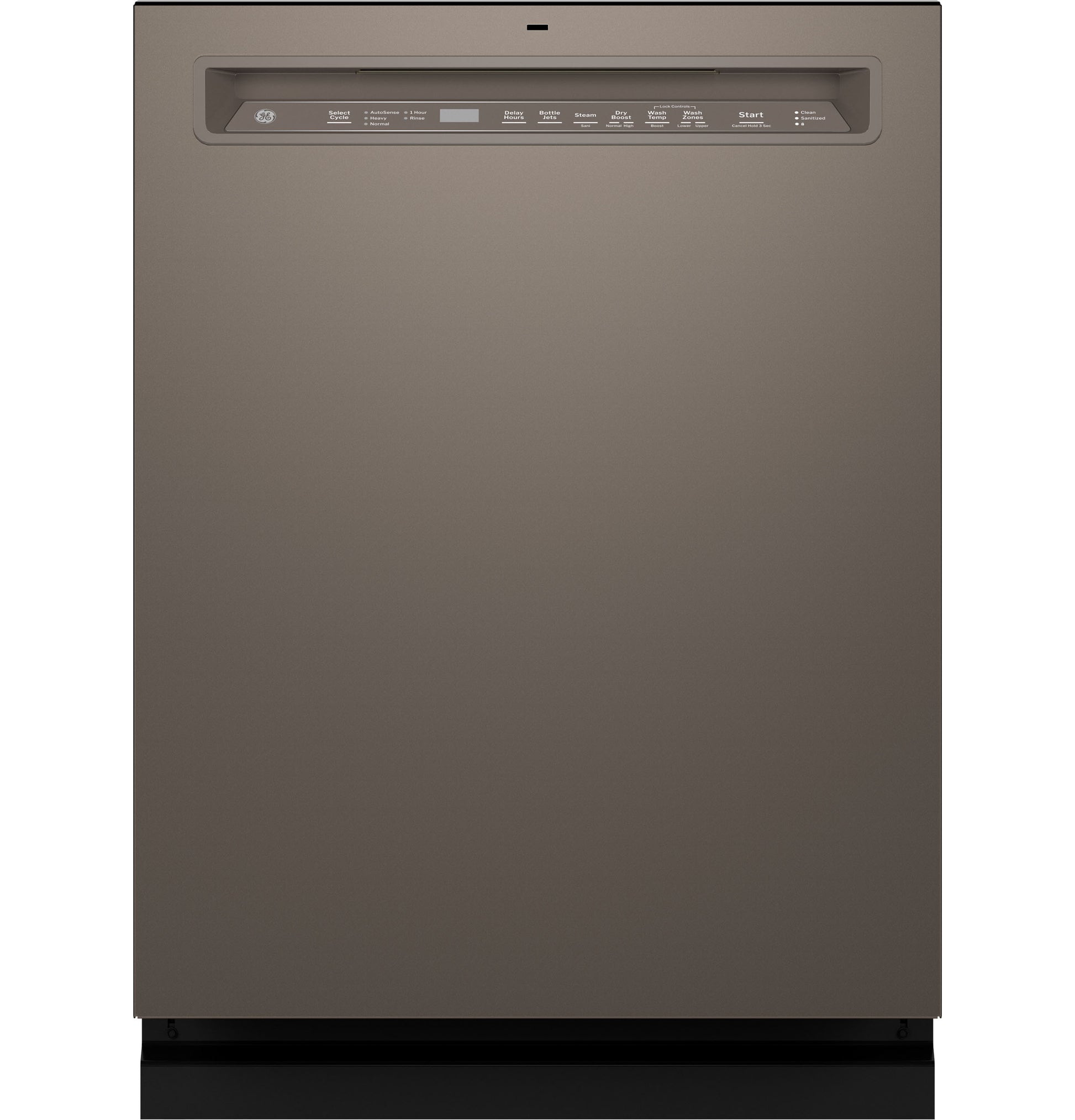 Front control dishwasher in matte finish with stainless steel interior and sanitize cycle in dishwashers collection